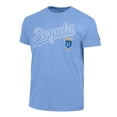 thumbnail image 2 of Men's Champion  Light Blue Kansas City Royals Cooperstown Wordmark Lockup Tri-Blend T-Shirt, 2 of 3