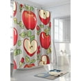thumbnail image 3 of Apples Shower Curtain, Fruits Modern Art Waterproof Shower Curtain Set with 12 Hooks Lightweight Washable Fabric Shower Curtains for Bathroom 60x72 Inches, 3 of 6