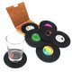 thumbnail image 1 of 6 posavasos de vinilo para discos de CD retro, posavasos para bebidas de café, vajilla, posavasos antideslizantes, 11 Afortunado Sencillez, 1 of 5