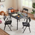 thumbnail image 7 of VECELO 23.8" Kids Folding Square Table, Portable Game and Activity Table for Indoor or Outdoor, Black, 7 of 7