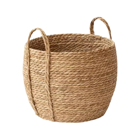 Woven Planter Basket with Woven Handles Rattan Grass Woven Flower Basket Flower Pot Decoration Breathable Plant Container Plant Basket for Office Home Living Room Farmhouse Lawn
