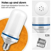 AIZHIWENG LED Light Bulb, 5W A19 Decorative Flame Lamp E26 Medium Base, 2-Pack Blue