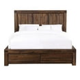 thumbnail image 6 of Modus Furniture Meadow Solid Wood Footboard Storage Bed in Brick Brown, 6 of 9