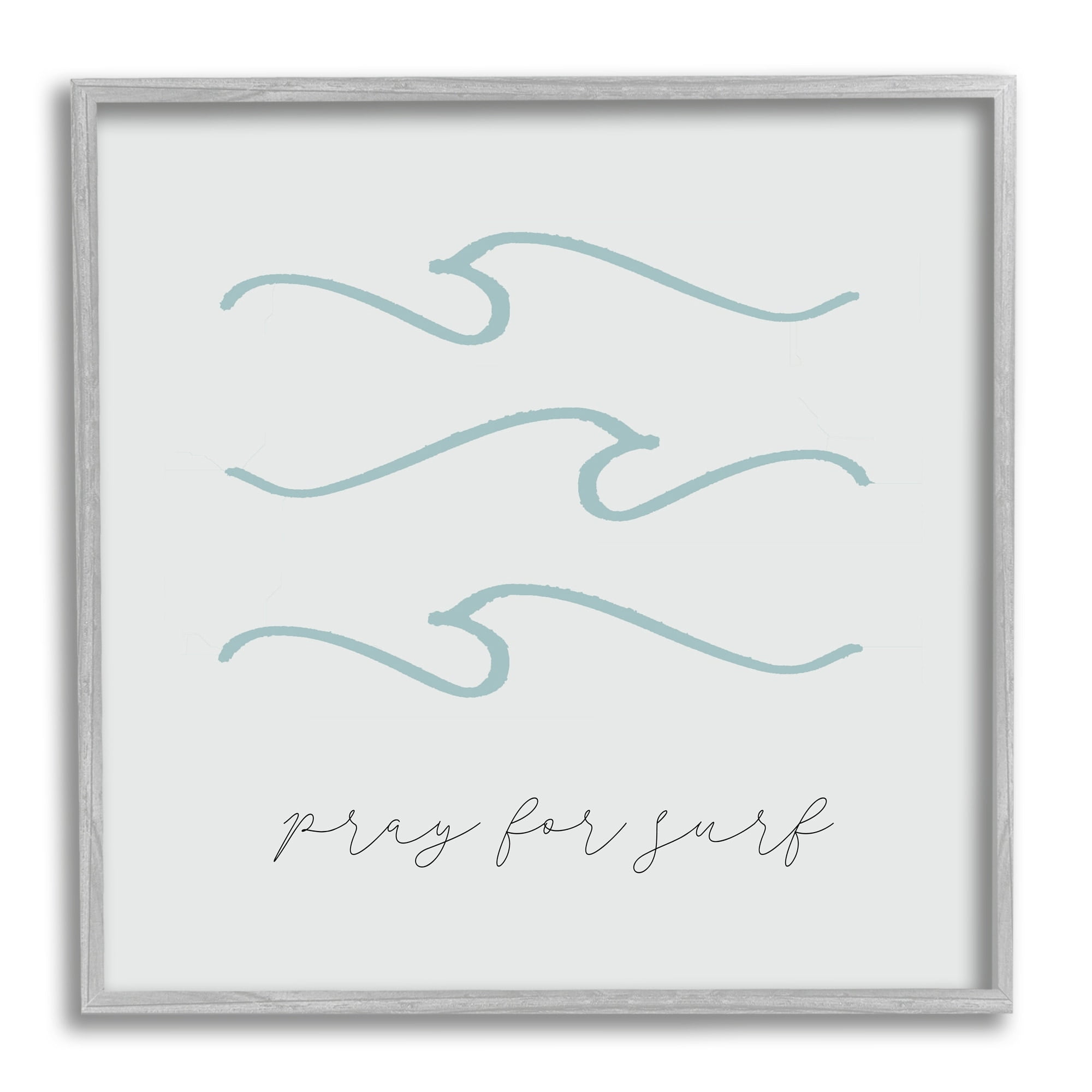 Stupell Industries Pray for Surf Nautical Beach Phrase Tranquil Waves, 12 x 12,Design by Daphne Polselli