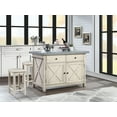 thumbnail image 2 of OSP Furniture Nashville Kitchen Island with Cement like Grey Top and 2 Stools, 2 of 11