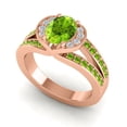 thumbnail image 2 of 2.35 T.C.W Wonderful Oval Cut Peridot Gemstone Wedding Ring for Ladies Solid 18K Rose Gold Size 9 by Diamond-Capitals, 2 of 8