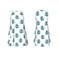thumbnail image 7 of Naloa Turtle Print Women's Summer Spring Casual Beach Sundress,Vacation Sleeveless Tank Crewneck Loose Dresses, 7 of 7