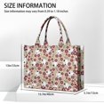 thumbnail image 3 of Large Capacity Tote Bag,Beige Baseballs with Flowers Pattern Handbag Fashion Luxury Tote Bag,15.7"x13"x 5.1" Inches,Laptop Compatible, 3 of 6