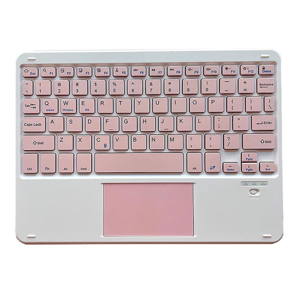 style2 Teclado Bluetooth inalámbrico ultradelgado con panel táctil: teclado universal recargable para dispositivos Ipad Ios Android Windows