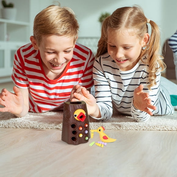 Xihbxyly Juego de Juguetes de Pájaro Carpintero, Entretenido Juego de Rompecabezas, Desarrollo de La Motricidad Fina, Interacción Entre Padres E Hijos, Material Seguro y No Tóxico, Diseño Portátil, C