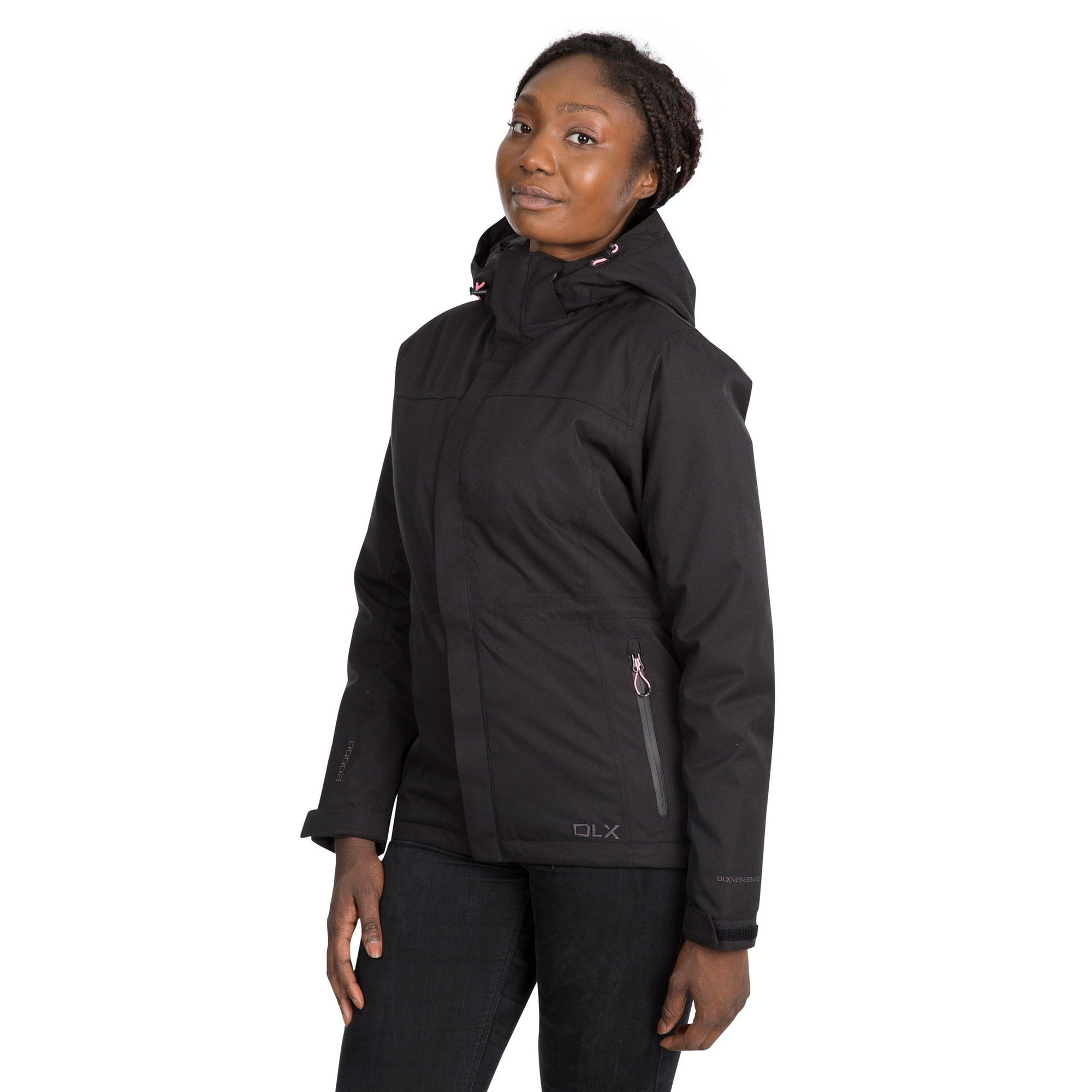 DLX Womens Kelby Waterproof Rain Jacket with Adjustable Zip Off Hood ...