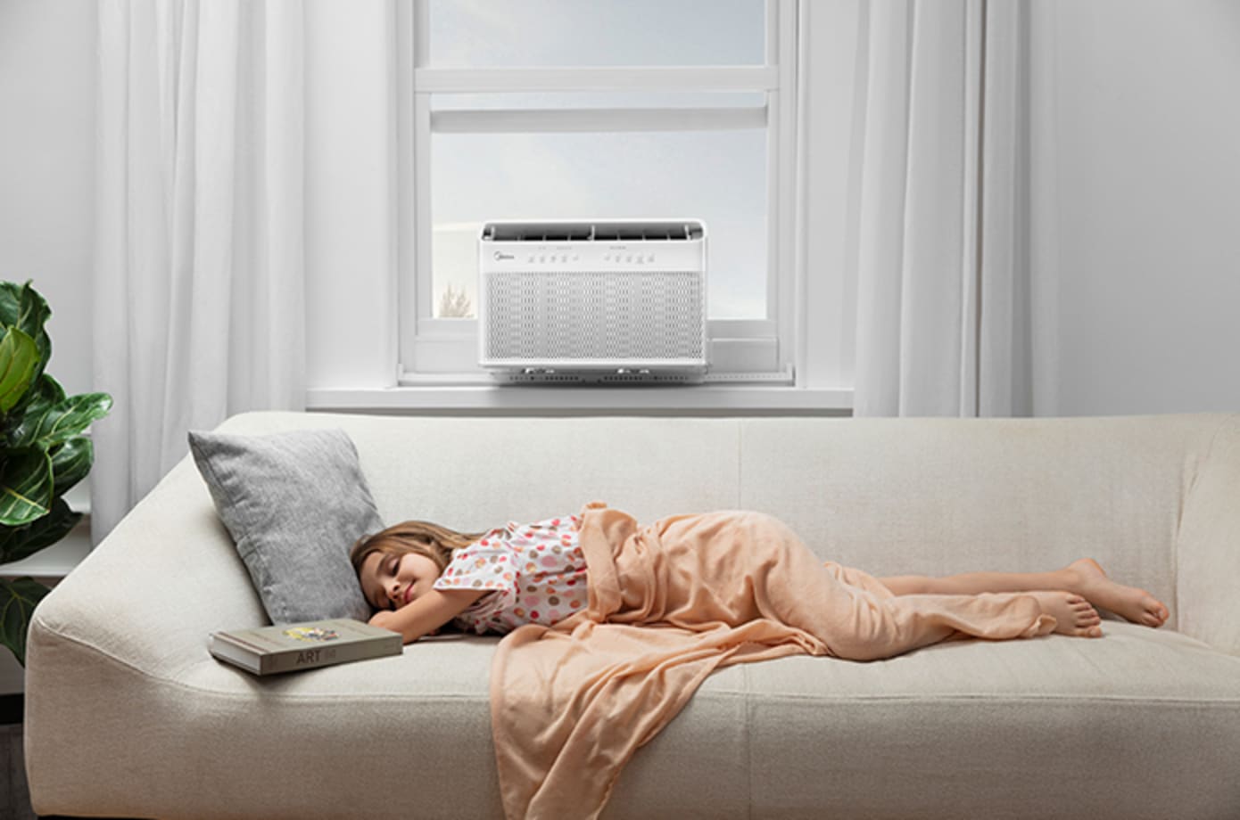 Midea 12,000 BTU Smart Inverter U-Shaped Window Air Conditioner, 35% Energy Savings, Extreme Quiet, Covers up to 550 Sq. ft., MAW12V1QWT - image 6 of 18