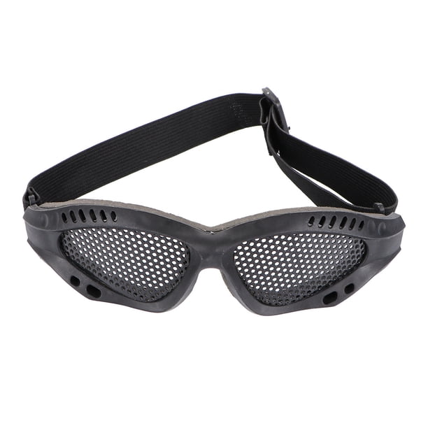 Gafas protectoras para niños, para deportes al aire libre, huecas, para airsoft, paintball y CS (negras).