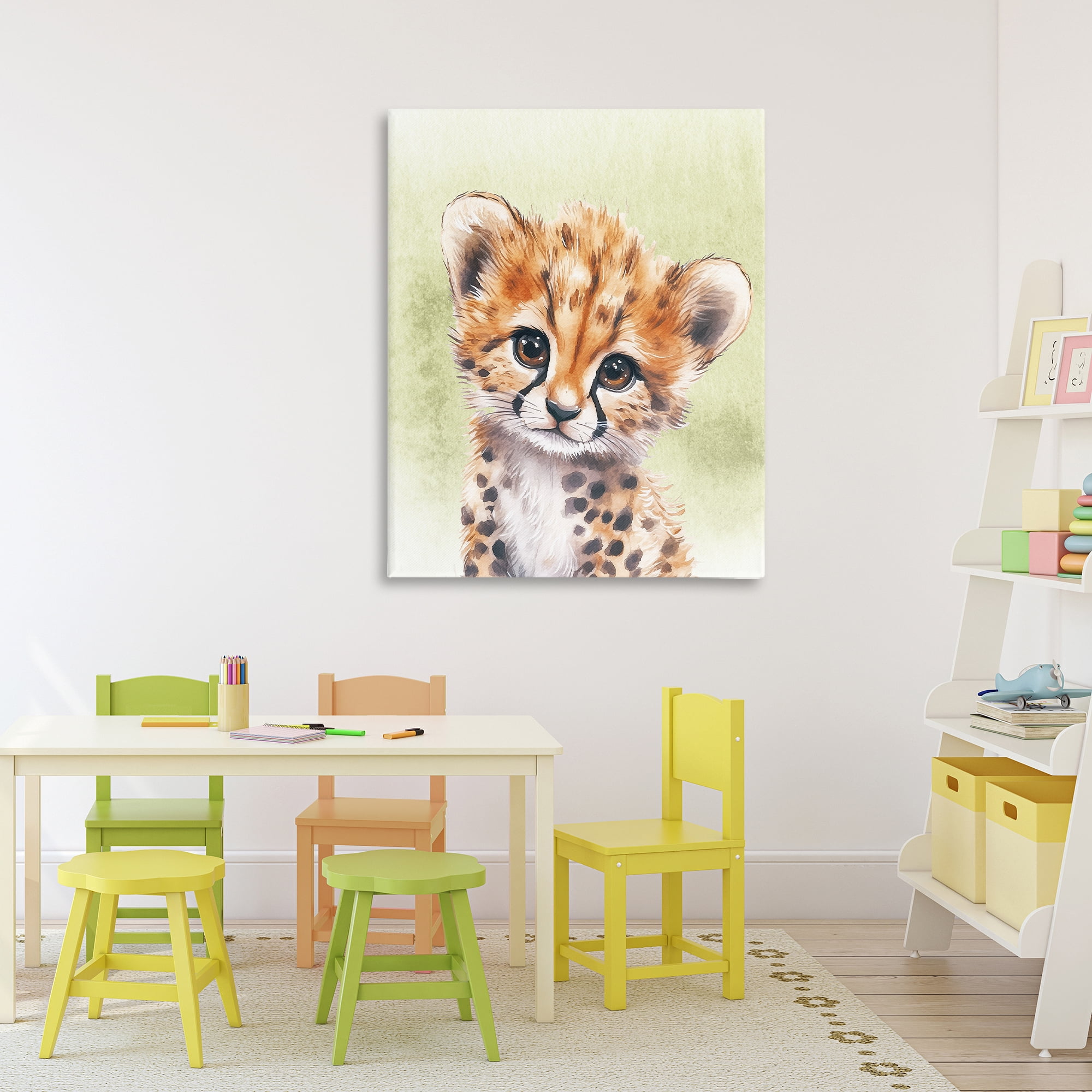 Stupell Industries Jungle Friends Baby Cheetah Canvas Wall Art, design by Christine Simpson Art