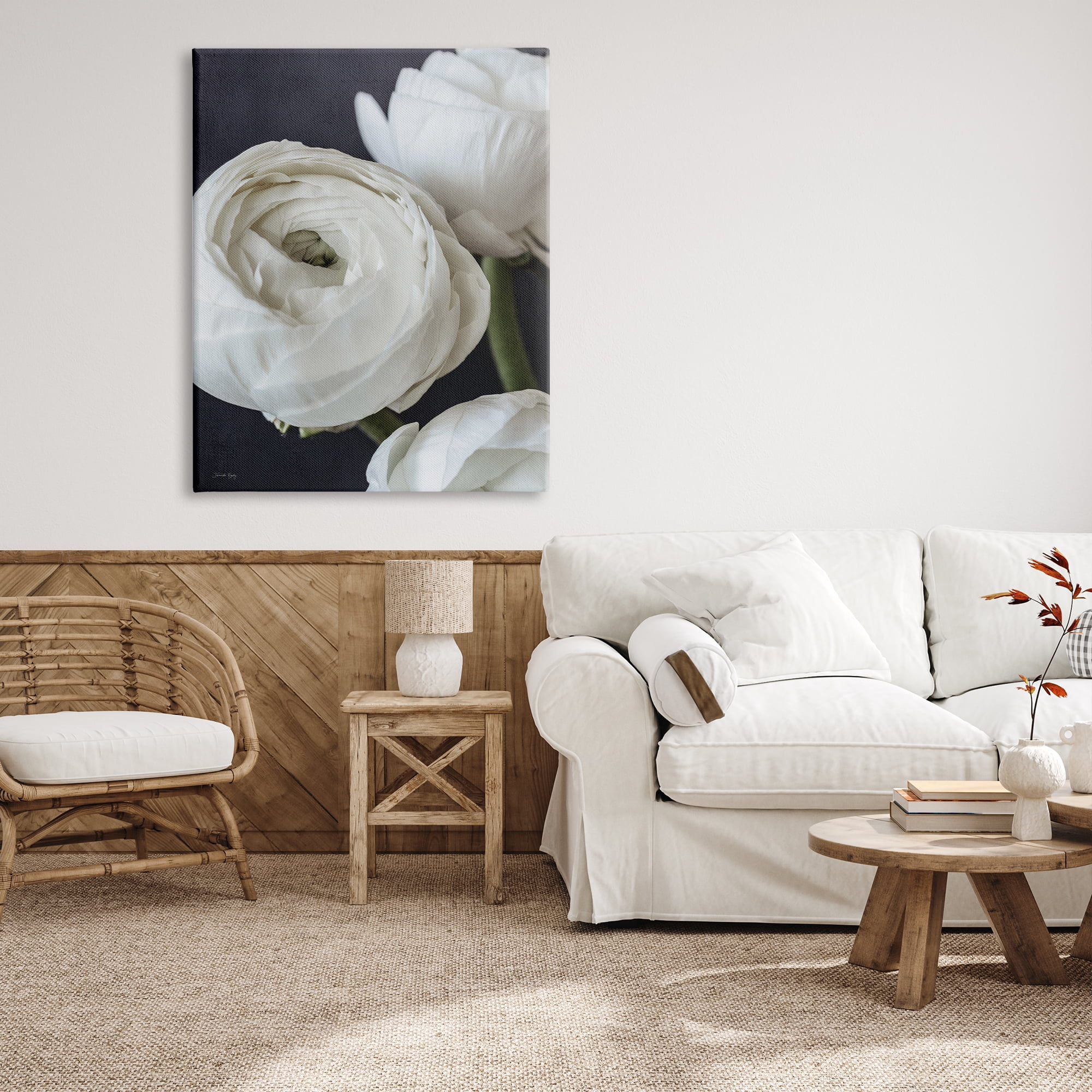 Stupell Industries Budding Ranunculus Flower Blooming Close Up Petals Photograph Gallery Wrapped Canvas Print Wall Art, Design by Jennifer Rigsby