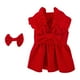 thumbnail image 2 of Vestido de princesa navideña para perro y pajarita, trajes para cachorros de gato, ropa para chihuahua. M, 2 of 9
