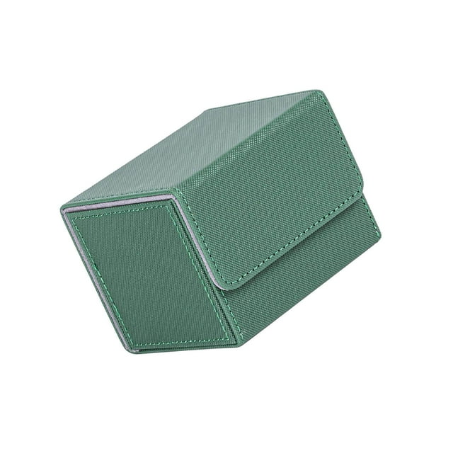 Étui Organisateur pour Jeu de Cartes, Rangement, Étui en Cuir pour Jeu de Cartes, Boîte pour Cartes MTG, Cartes de Poker, Carte de Sport, Vert