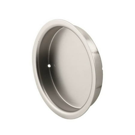 10b Satin Brass Prime-Line Products N 7297 Closet Door Pull, 2-1/8-Inch, Solid Brass, Satin Nickel Finish,(Pack of 2) ()