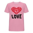 thumbnail image 5 of EchfiProm Mens T shirts Short Sleeve Valentine Shirts Pink Athletic Love Heart Tops for Adult M, 5 of 5