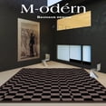 thumbnail image 3 of Light Luxury French Modern Plaid Living Room Carpet Bedroom Bedside Retro Striped Large Area Decorative Rugs Non-slip Floor Mat My Lux Decor Round, 3 of 13
