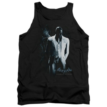 Batman Arkham Origins-Black Mask - Adult Tank Top  Black - 3X Features Material - 100% pre -shrunk high quality cotton Classic tank top fit Double - bottom hem Bound collar and armholes Gender - Adult Type - Tank Top Collection - Batman Arkham Origins Imprint - Batman Arkham Origins/Black Mask Color - Black Size - 3X Item Weight - 0.5 lbs. - SKU: TCSW12019