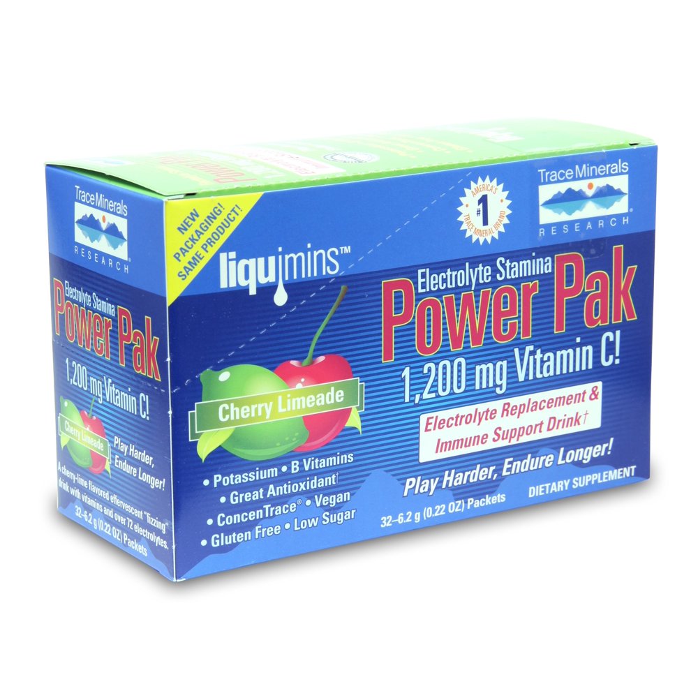 Trace Minerals Electrolyte Stamina Power Pak Packets, Cherry Limeade