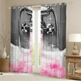 thumbnail image 2 of Erosebridal Glitter Showerhead Curtains for Living Room,Dreamy Princess 30%-50% Blackout Curtains Set of 2 (38x45),Pink Grey Curtains and Drapes (38x45),Bling Bedroom Decoration, 2 of 6