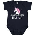 thumbnail image 3 of Inktastic Grammy and Grandpa Love Me Girl Unicorn Girls Baby Bodysuit, 3 of 5