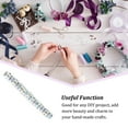 thumbnail image 2 of Xingzhi 100 Pieces Rhinestone Rondelles with Big Holes Charm Spacer Beads Jewelry Crystal Multi-colors Loose Bead for DIY Necklace White AB, 2 of 5