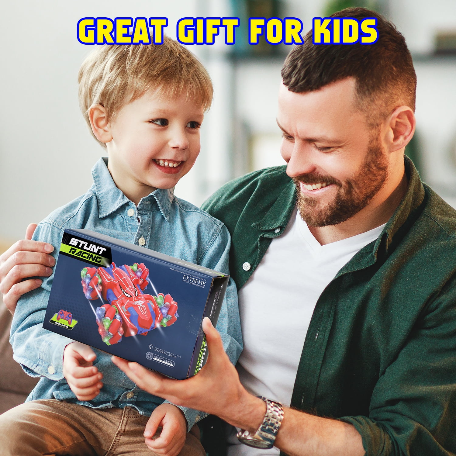 Remote Control Car, RC Cars Toys for 3 4 5 6 7 8 9 10 Year Old Girl Boys, 2.4Ghz Fast Stunt, Double Sided Race Car for Kids Outdoor Toys Birthday
