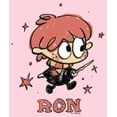 thumbnail image 2 of Junior's Harry Potter Ron Starry Cartoon  Graphic Tee Light Pink Small, 2 of 3