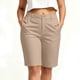 thumbnail image 1 of Neewe Bermuda Shorts for Women Summer Dressy Casual Elastic High Waisted Wide Leg Knee Length Shorts with Pockets, 1 of 6
