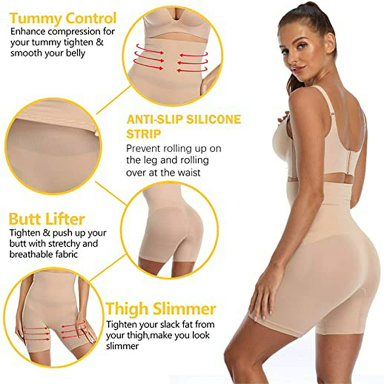 Women High Waisted Body Shaper Shorts Tummy Control Plus Size