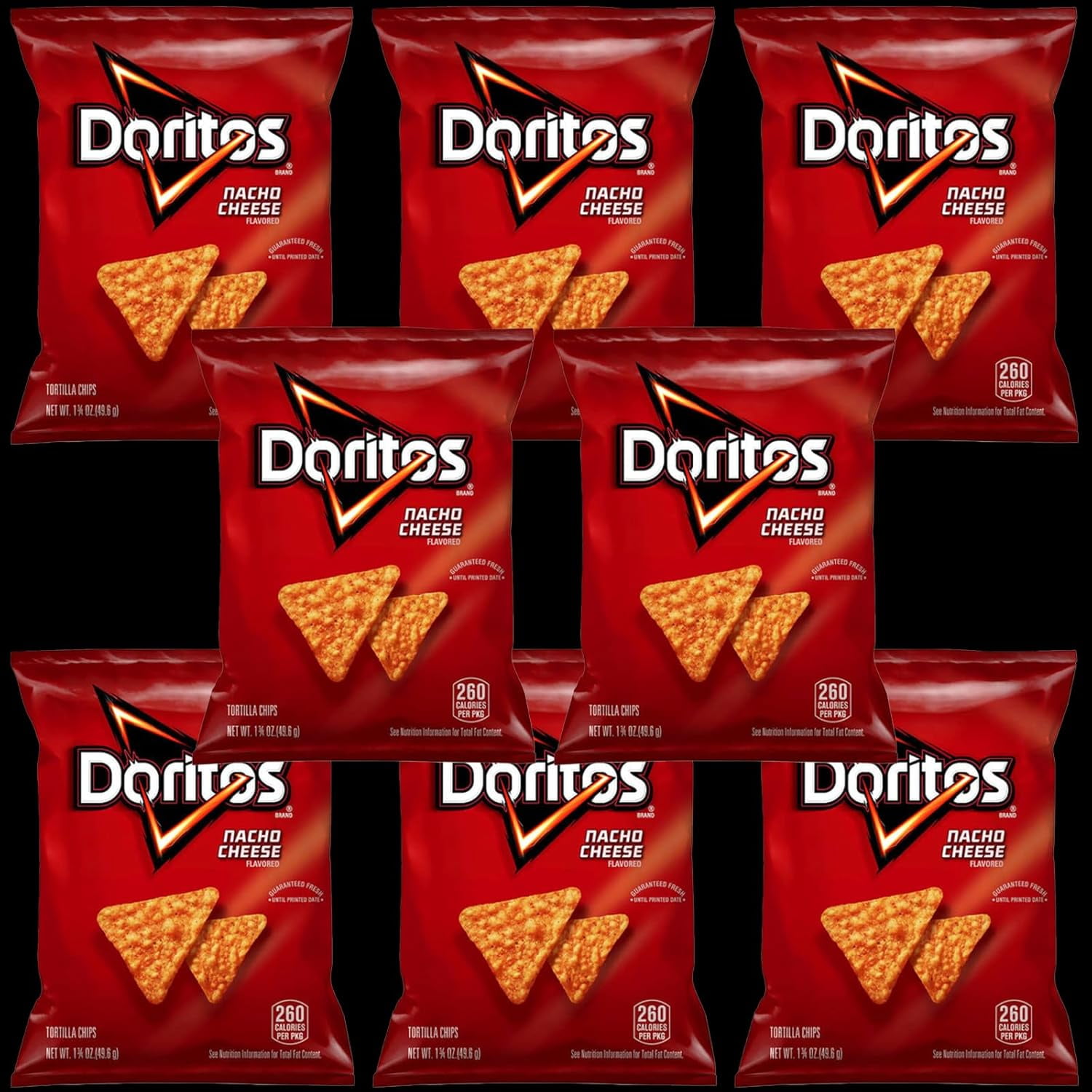 Doritos Nacho Cheese Flavored Tortilla Chips, 1.75 Oz, Pack of 8, Bundled By Shoppyway