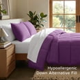 thumbnail image 4 of Bare Home Down Alternative Comforter Set - 3-Pieces - All Seasons - Oversized Queen, Plum, 4 of 10