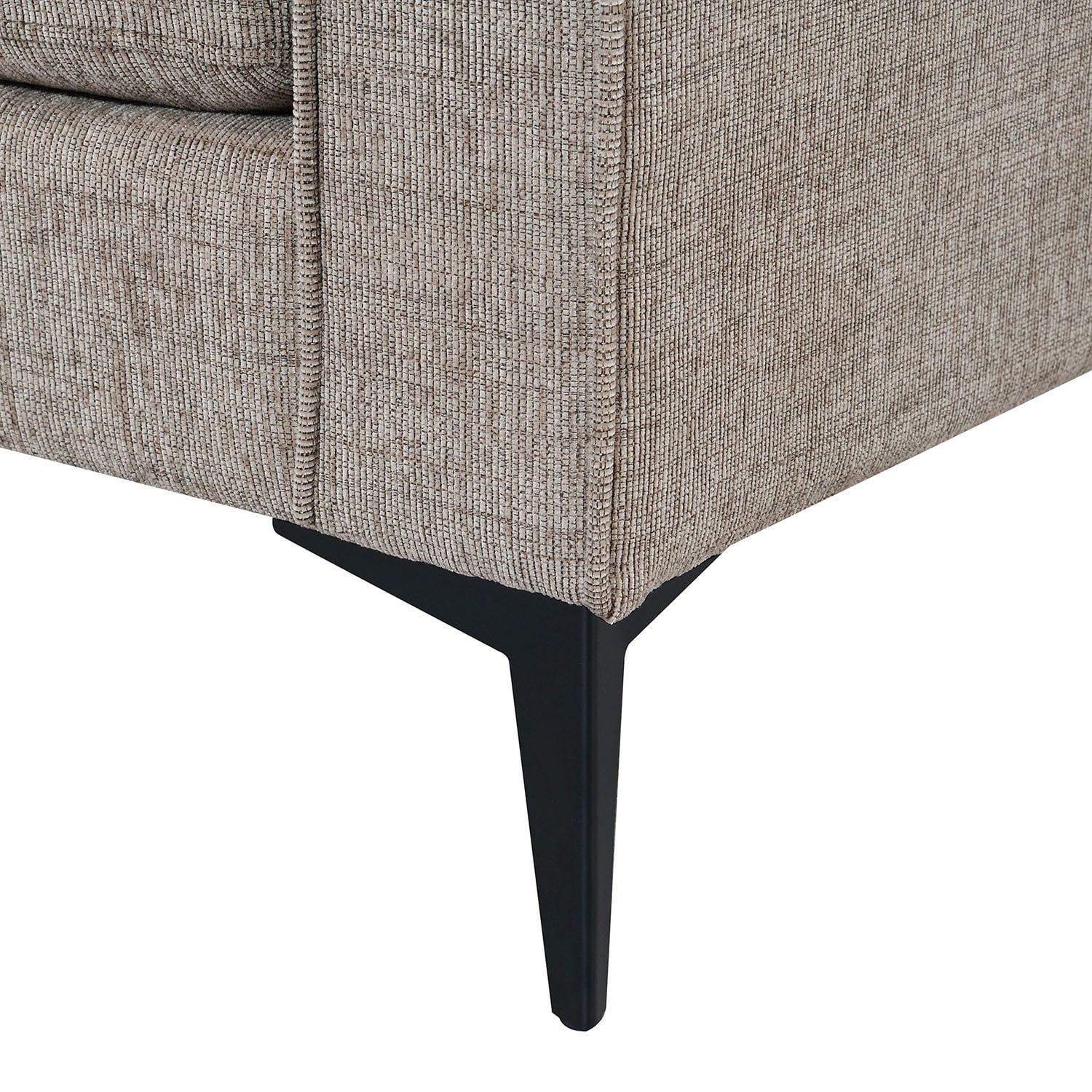 Kadyn 86" Convertible Sectional Sofa, Modern Chenille Fabric Sofa with Reversible Chaise and 2 Pillows, L-Shaped 3-Seat Sofa for Apartment, Camel