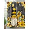 thumbnail image 2 of Fsddascl Yellow Sunflower Shower Curtain Set - 72" x 78" Washable Bathtub Curtain with 12 Hooks, Farmhouse Vintage Bees Gnomes Waterproof Fabric Stall Shower Curtains for Bathroom/Bathtub Décor, 2 of 6