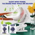 thumbnail image 3 of Harlier USB Clip on Fan, Personal Desk Fan, Quiet Clip on Fan for Bedroom, Office Small fan with Sturdy Clamp, Portable Cooling Fan for travel, 3 Speeds Powerful Fan, Mini 6 inches, 3 of 6