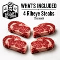 thumbnail image 2 of Grumpy Butcher Prime Steakhouse Beef Steak Meat, Large Thick Ribeye Steaks, 4 ct Pack, 14 oz Vacuum Bag, 2 of 6