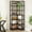 Rustic Brown and Black, variant on Finmind 78.74" Tall Corner Shelf, 7-Tier Industrial Corner Bookshelf, Wood and Metal Freestanding Display Shelf Etagere Bookcase, Rustic Brown & Black