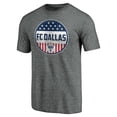 thumbnail image 2 of Men's Gray FC Dallas Americana Parade Pin Tri-Blend T-Shirt, 2 of 3