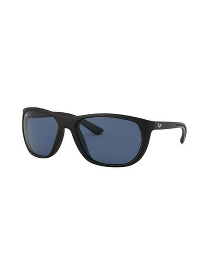Ray-Ban RB4307-601S80 Black Square Dark Blue Classic Lens Men's Nylon  Sunglasses