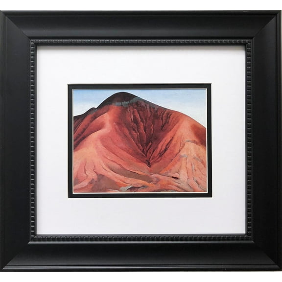 Georgia O'Keeffe "Small Purple Hills" American Art Print Custom Framed Generic
