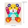thumbnail image 3 of Number Jigsaw Puzzle Building Blocks Animal Wooden Puzzle Wooden Alphabet Puzzle Cow Tiger Bear Blocks Toys 123 Number Animal Puzzle for Preschool Learning, 3 of 8