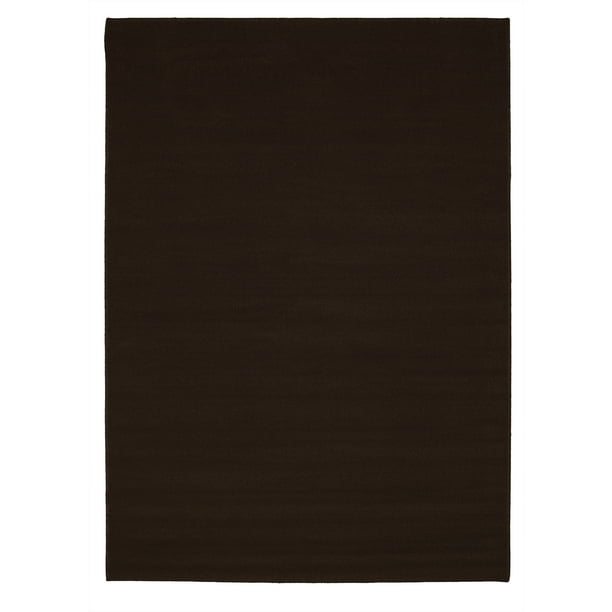 Mainstays Titan Solid Area Rug, Brown, 17.4" x 30"