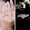 thumbnail image 4 of Rosec Jewels IGI Certified Lab Grown Pink Diamond Heart Promise Ring - Fancy Pink Color - VS1 Clarity - 1 Ct Pink White Diamond Ring, 10K White Gold, US 4.00, 4 of 9