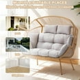 thumbnail image 3 of POCASSY Double Wicker Egg Chair with Cushion, 3 of 6