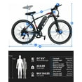 thumbnail image 6 of 26" Electric Bike for Adults, 500W Motor, 36V Removable Battery, 25MPH & 35 Miles Range, UL2849 Certified, Dual Suspension Commuter Ebike, 6 of 8