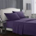 thumbnail image 1 of Topcobe Solid Color Bed Sheet Set for Adults Teens, King Size Purple, 1 of 4