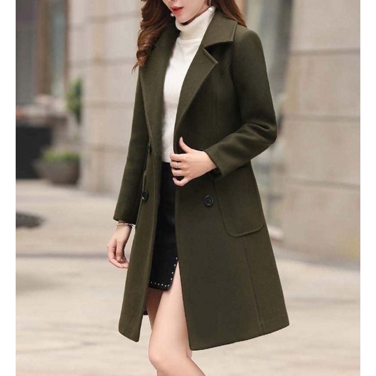 Wool coat clearance winter womens